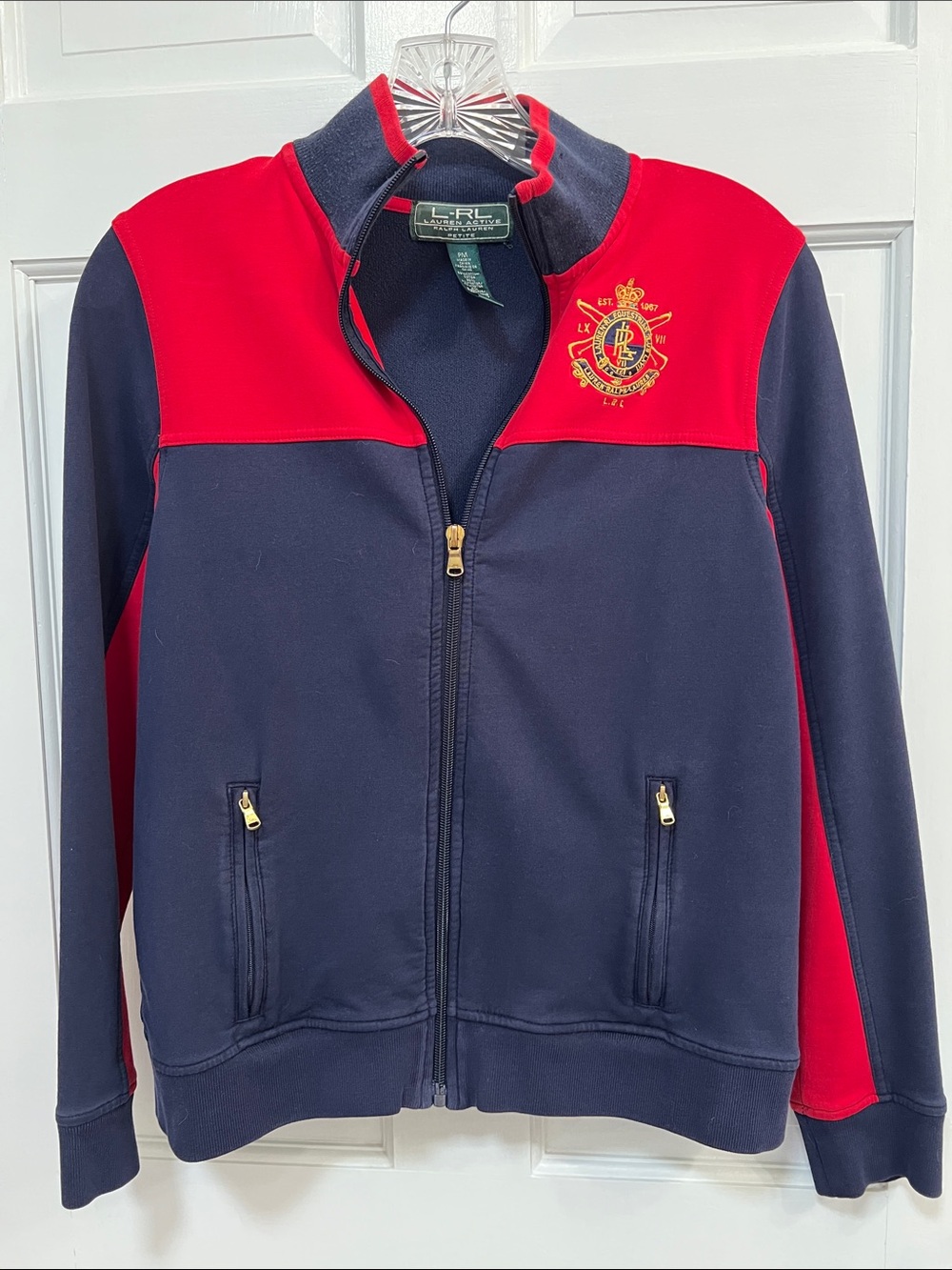 Polo by Ralph Lauren Navy and Red Full-Zip Kids Jacket